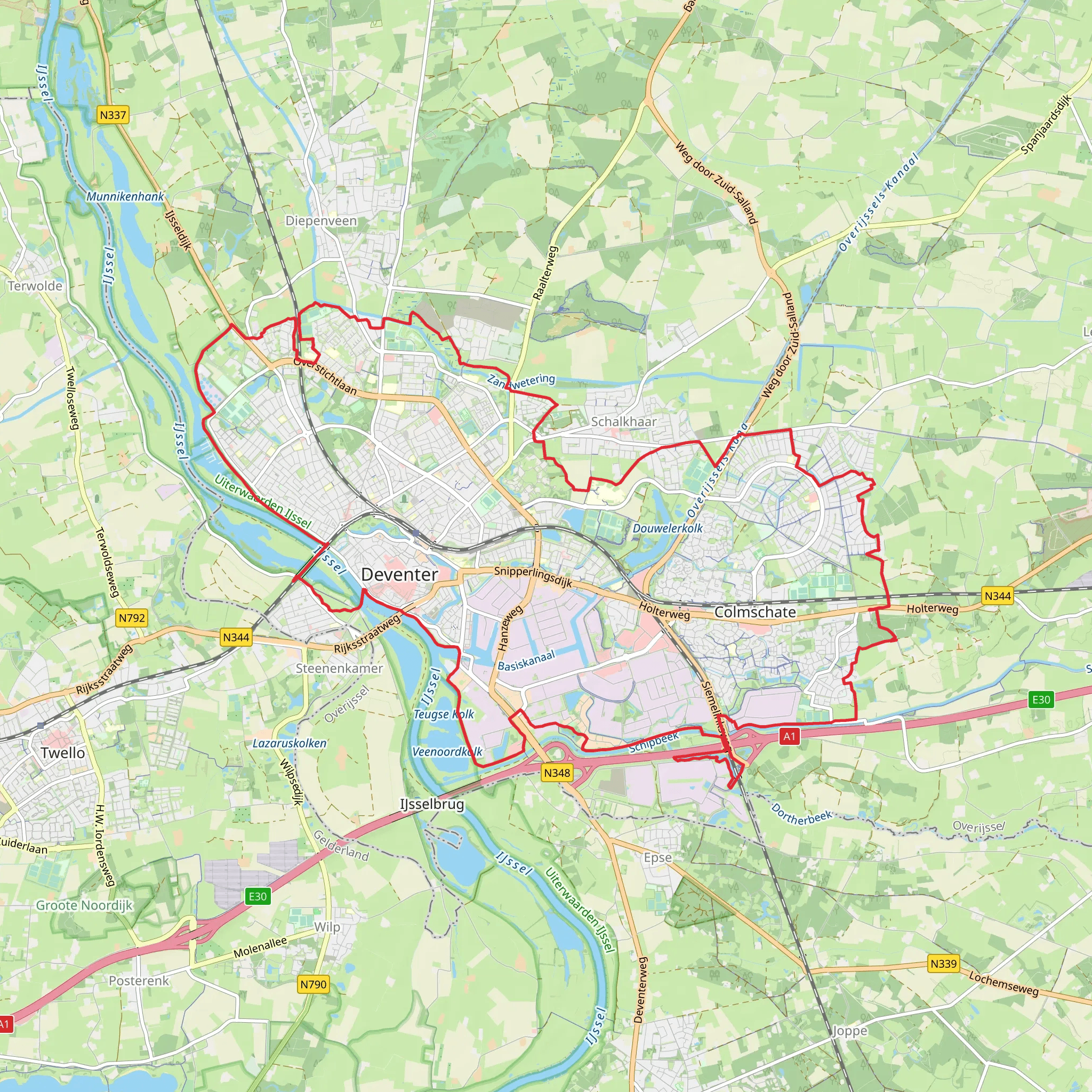 SallandPad, Shipbeekpad and Molbergweg Loop mobile static map