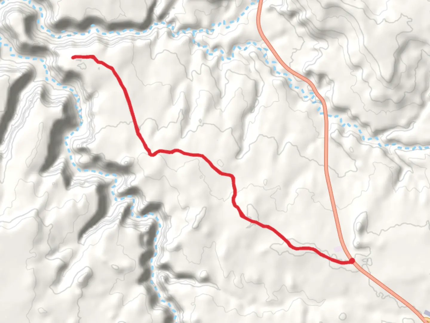 An image depicting the trail Flat Iron Mesa Road Walk and its surrounding area.