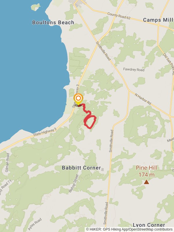 Westcott Beach State Park mobile static map