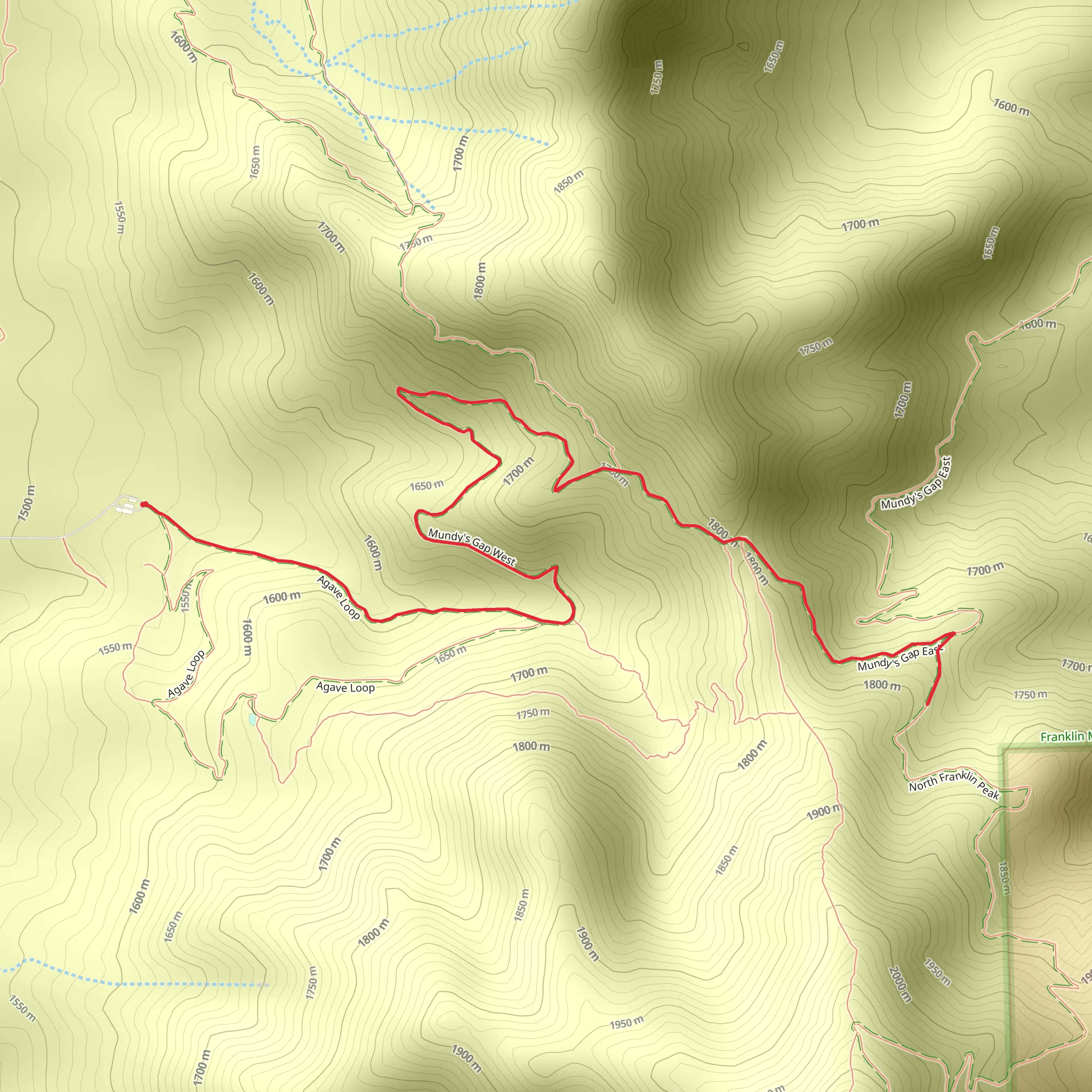 Mundy's Gap mobile static map