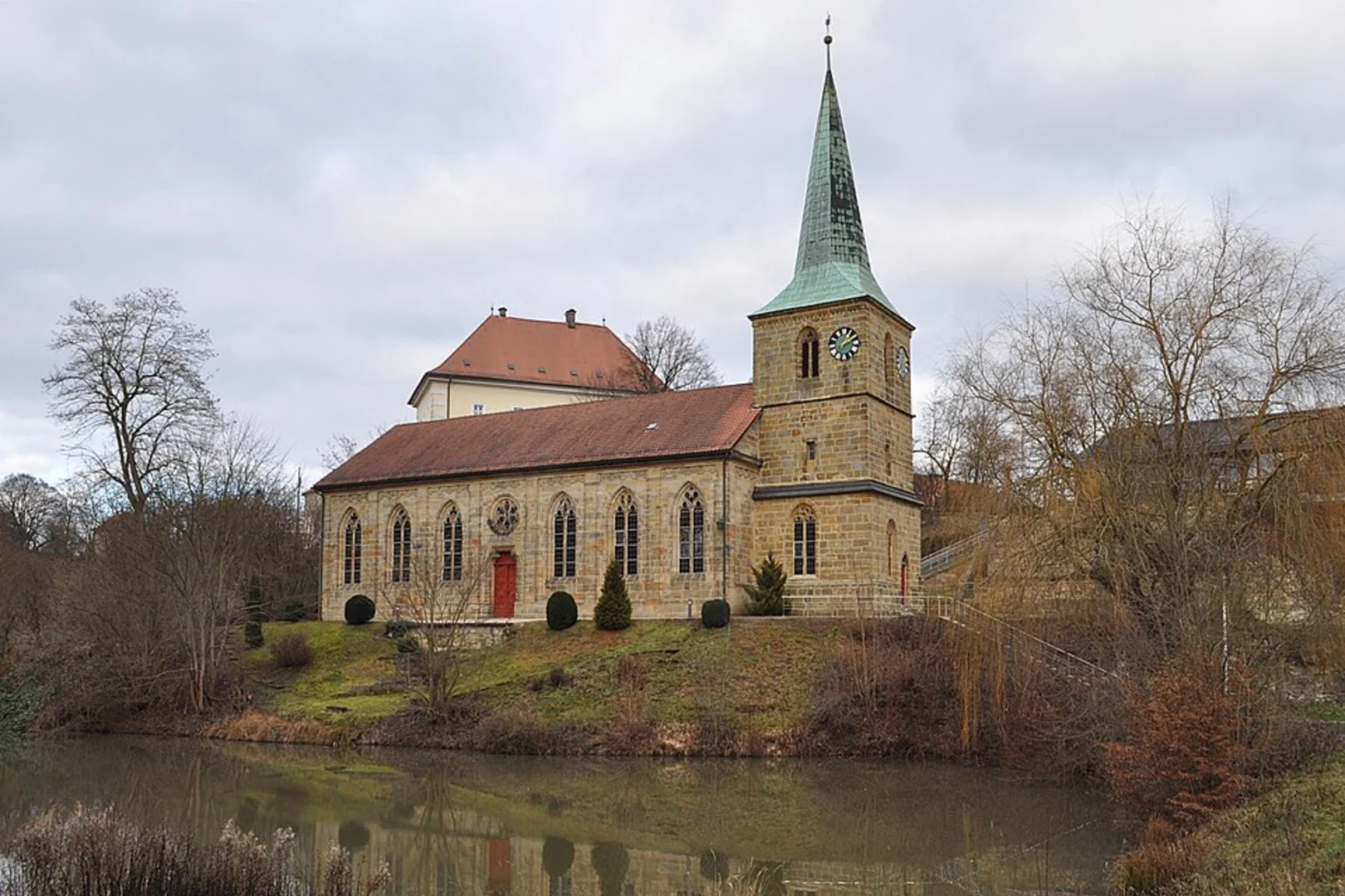 An image depicting the trail Ortswiesensee Loop and its surrounding area.