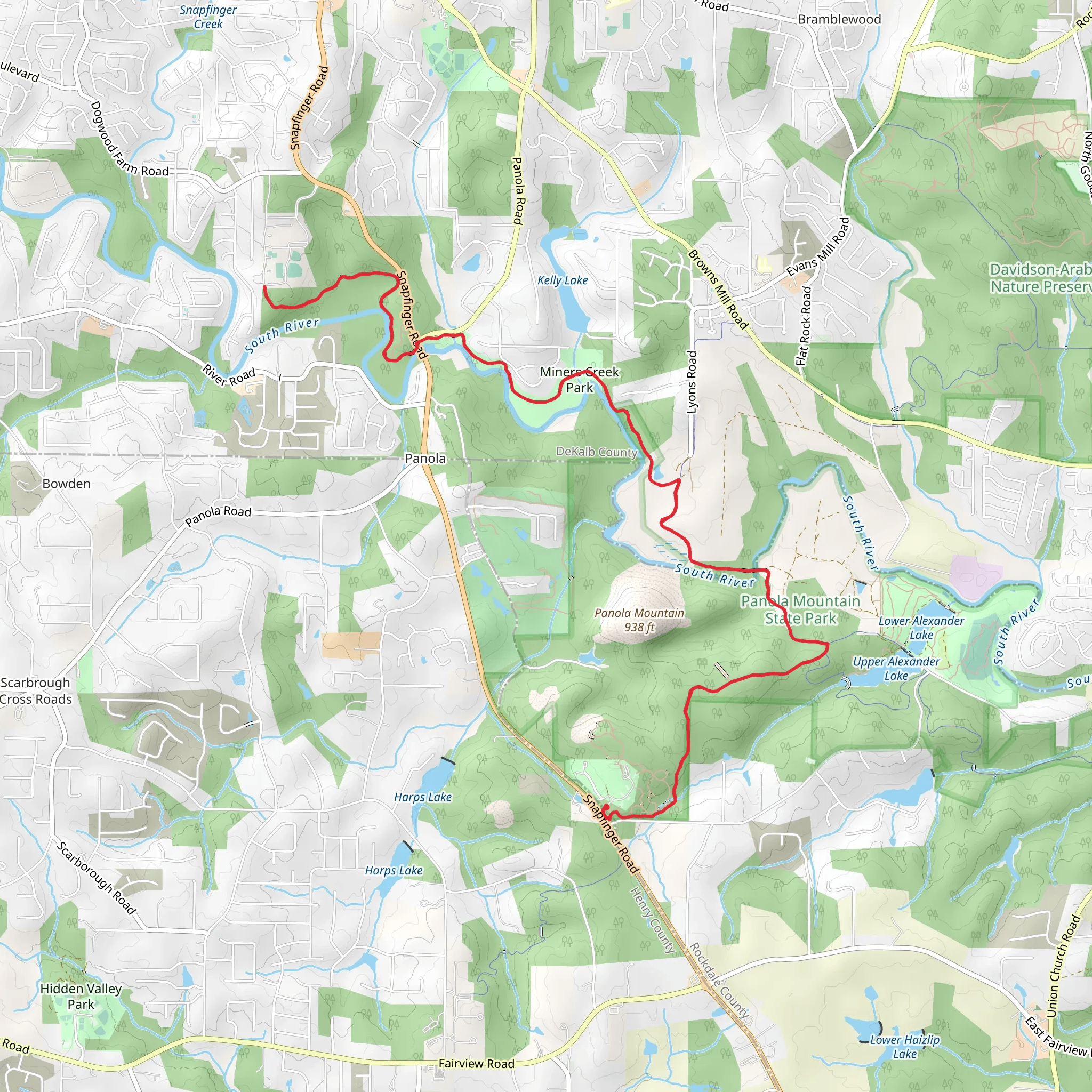 South River Path Trail mobile static map