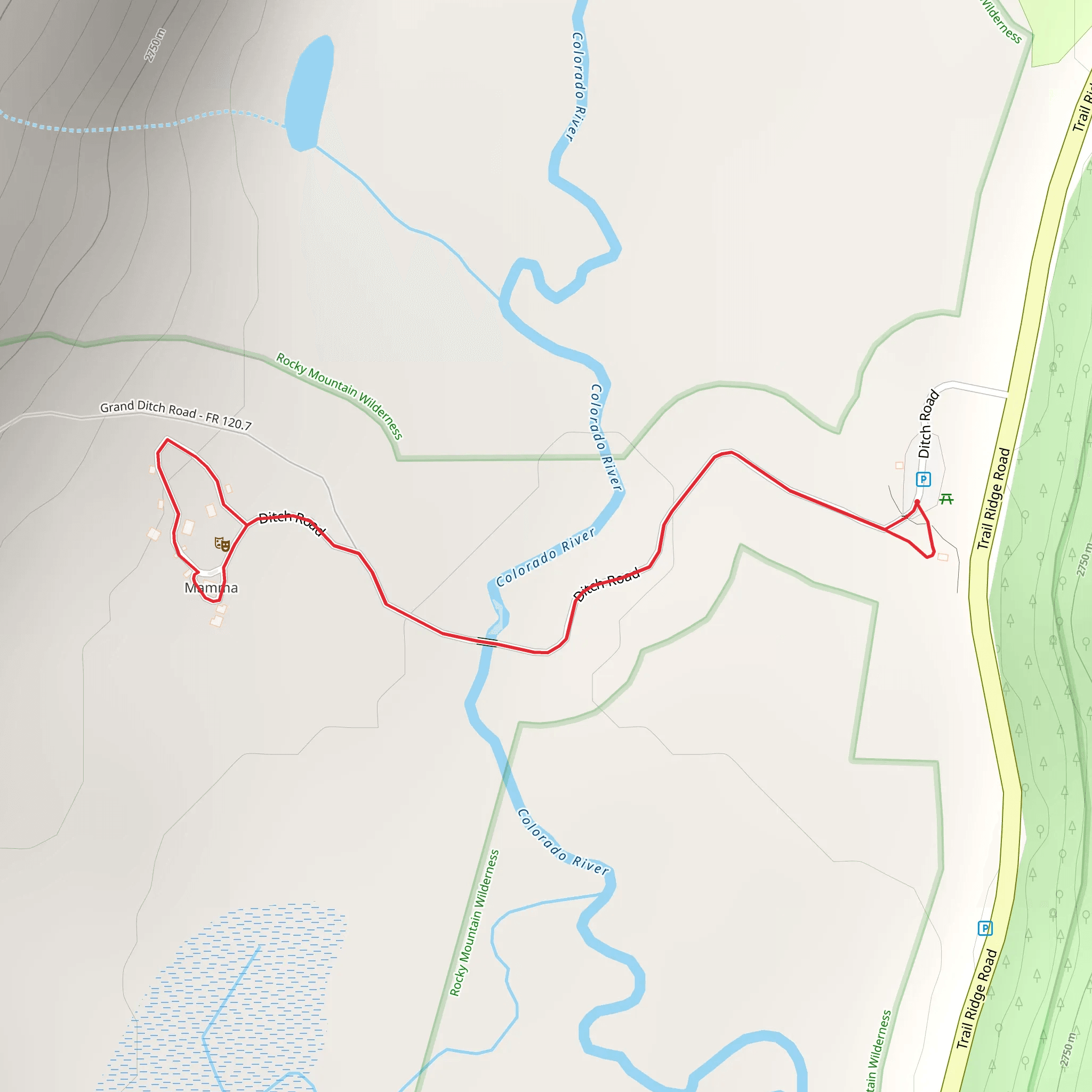 Ditch Road mobile static map