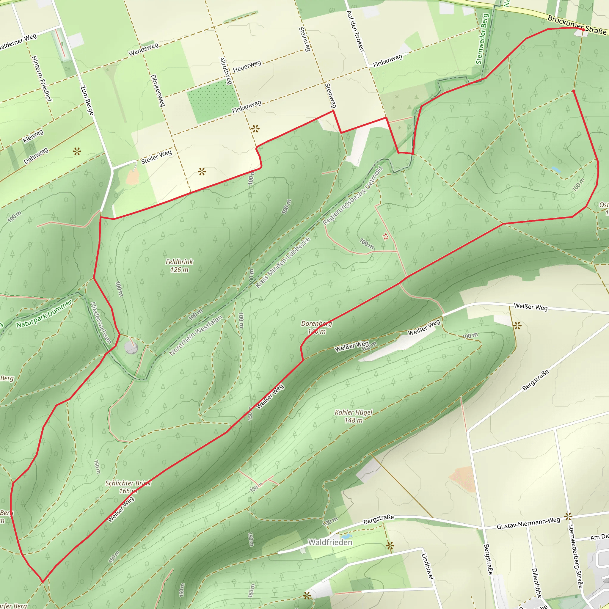 Feldbrink, Scharfer Berg and Ostenberg Loop mobile static map