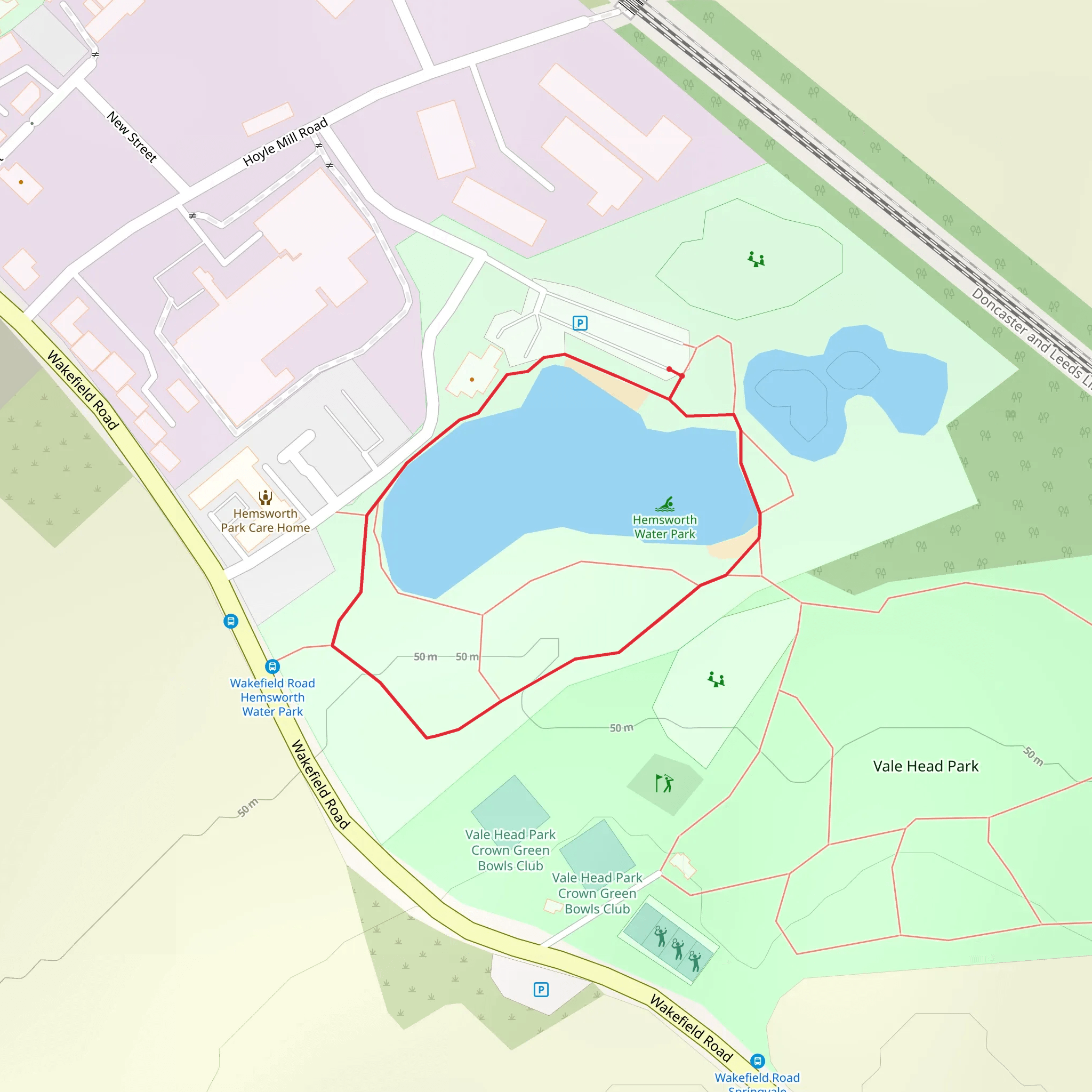 Hemsworth Water Park Loop mobile static map