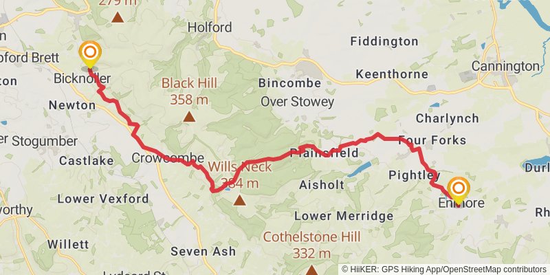 Quantock Greenway stage 3 Map