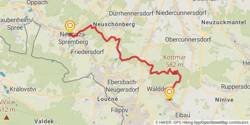 Oberlausitzer Bergweg stage 3 Map