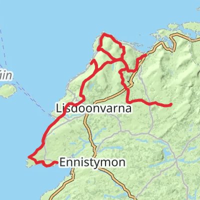 Burren Way and Cliffs of Moher 7-Day Moderate Tour (Hillwalk Tours) mobile static map