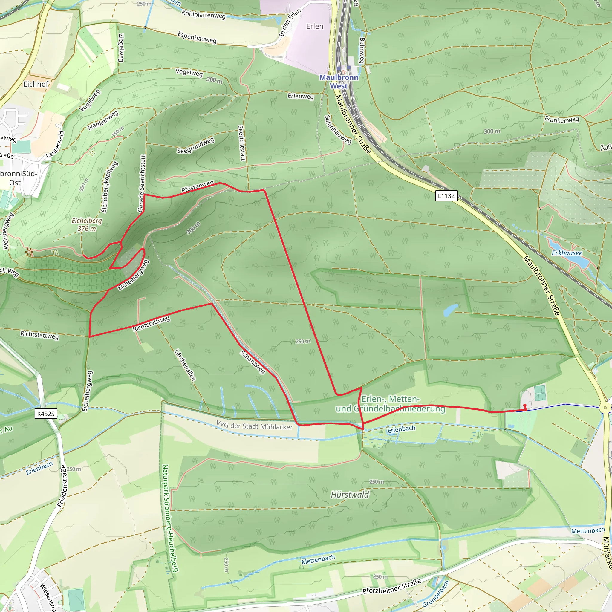Waldenserweg and Oetisheim Loop mobile static map