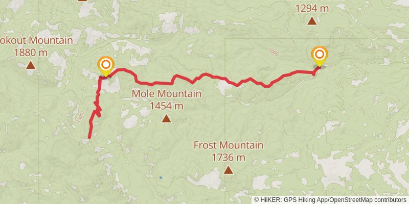 Taneum Ridge Trail stage 3 Map