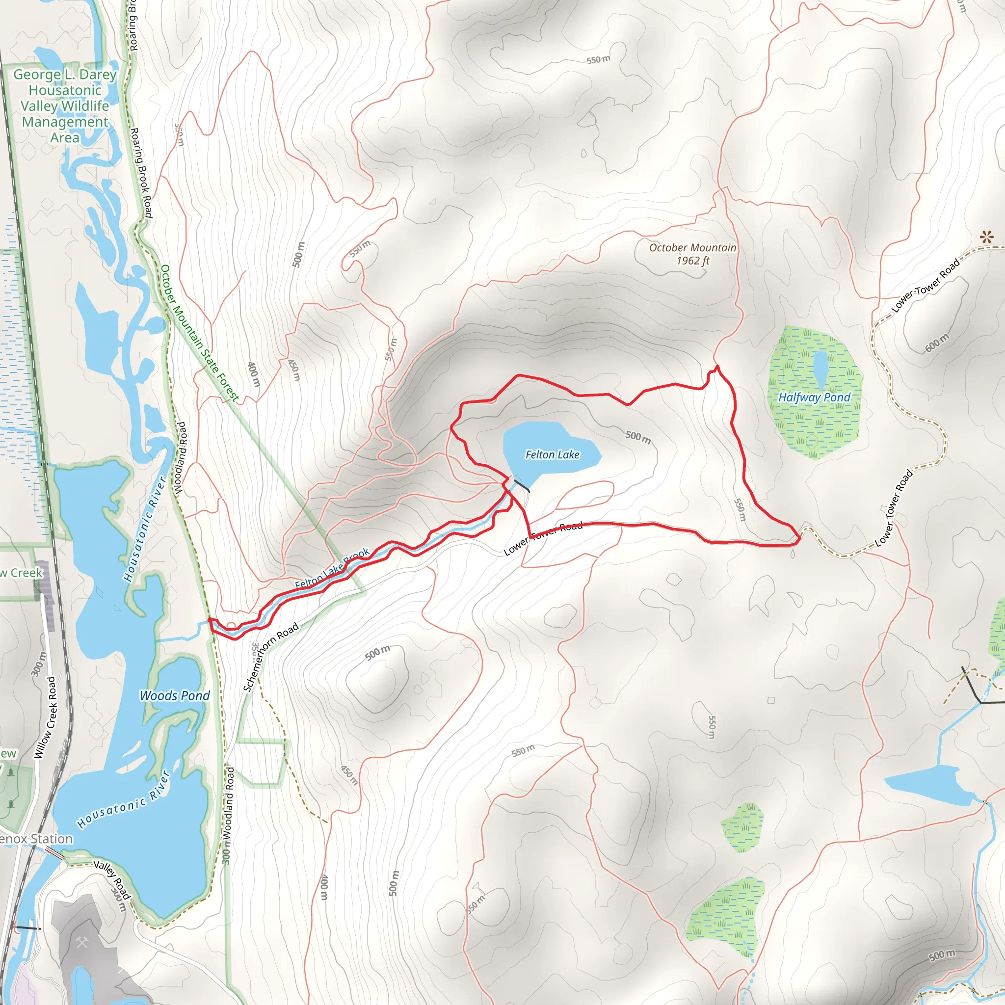 Felton Lake via Gorge Trail mobile static map
