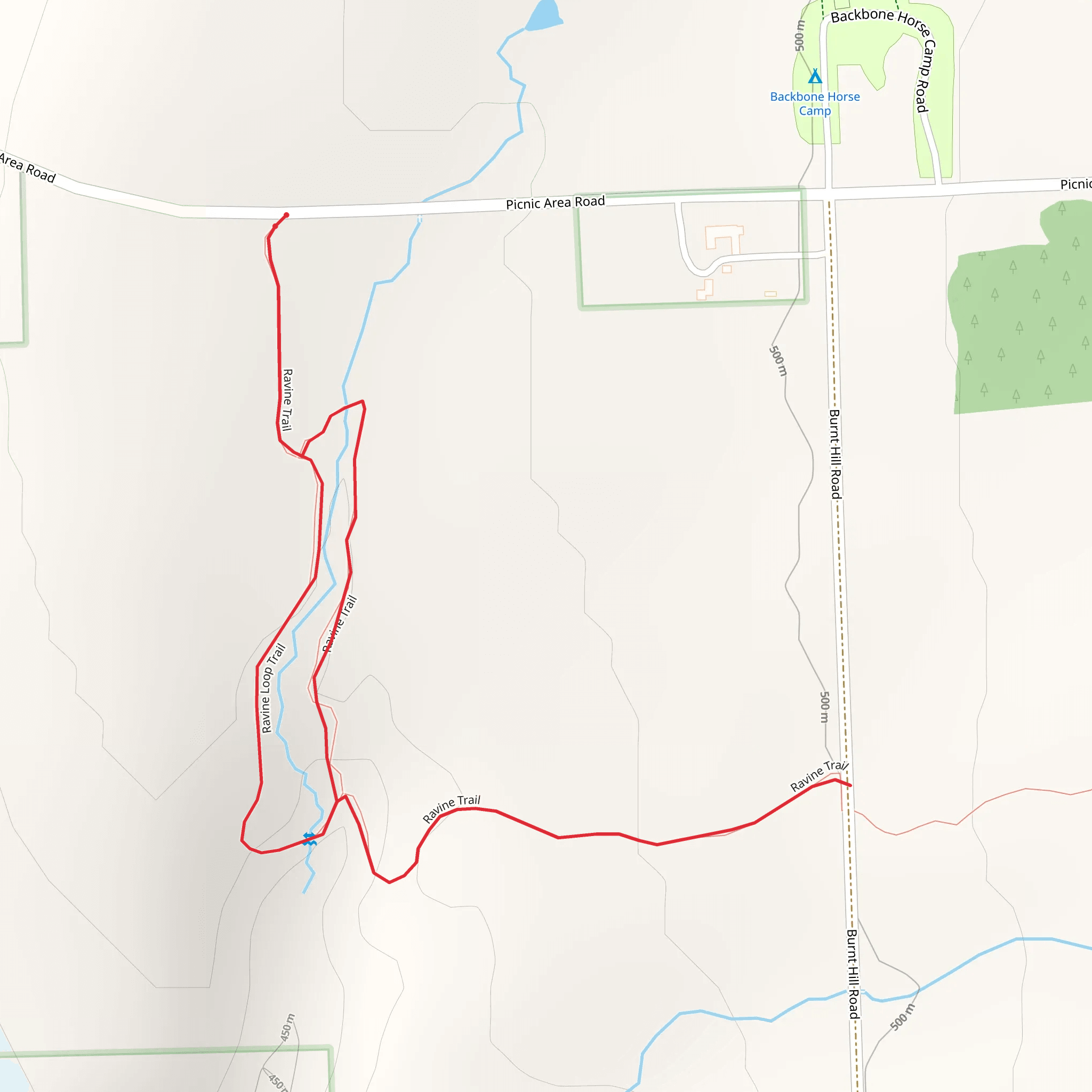 Ravine Loop Trail mobile static map