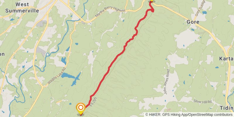 Pinhoti Trail stage 20 Map