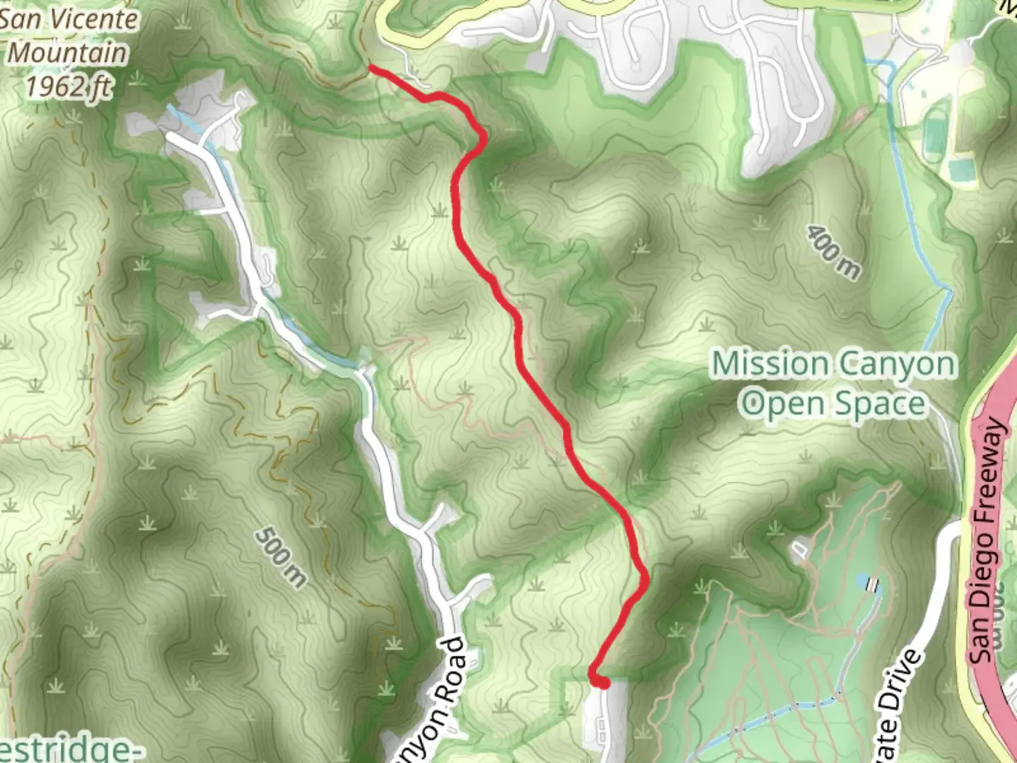 An image depicting the trail Upper East Mandeville Fire Road Trail and its surrounding area.