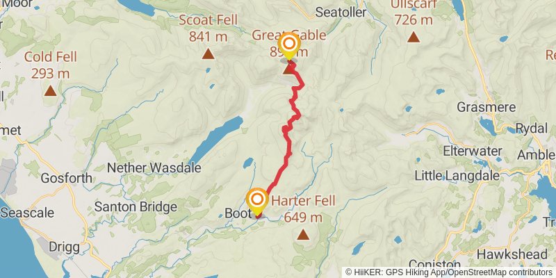Cumbrian Classic Trident from Ambleside stage 9 Map