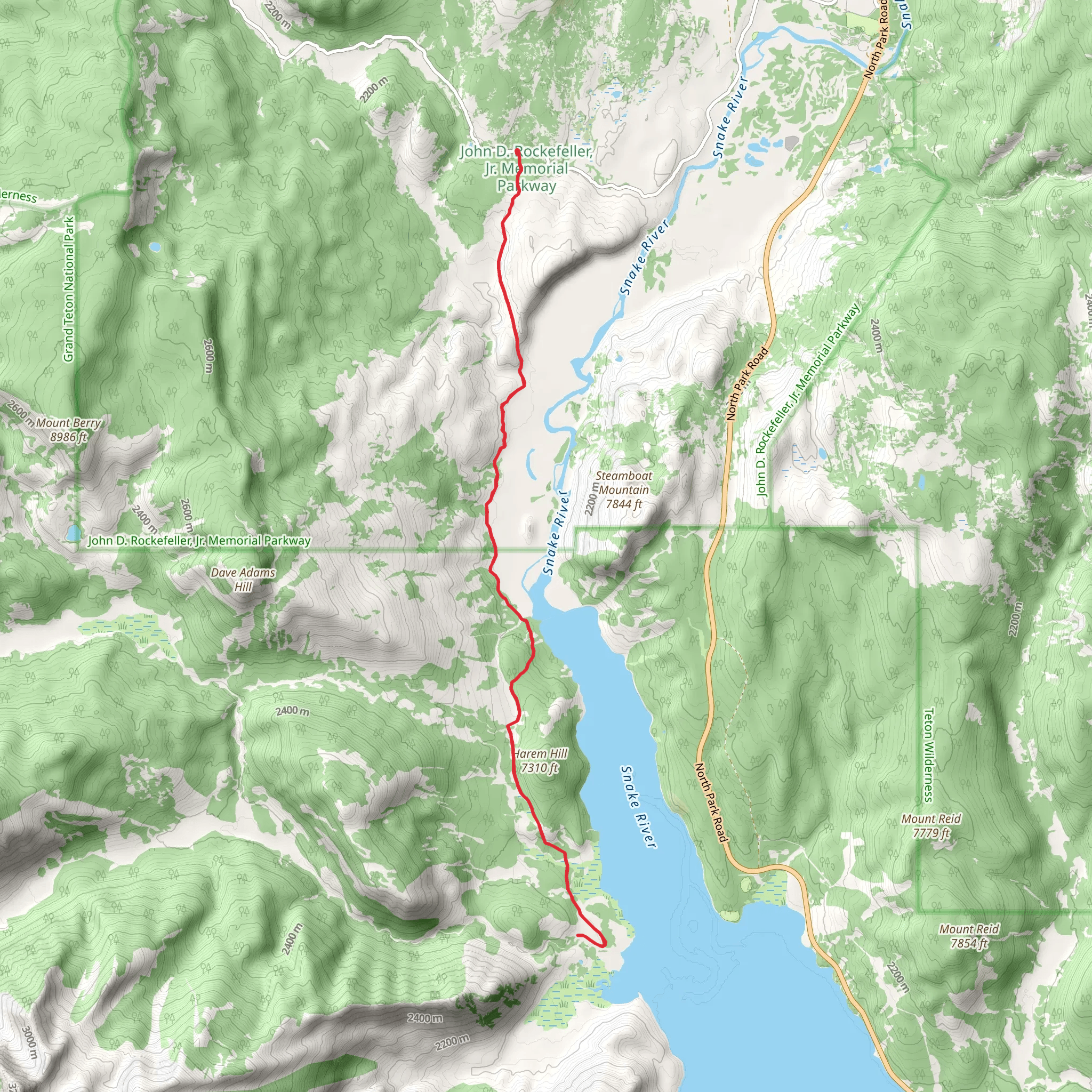 Glade Creek Trail mobile static map