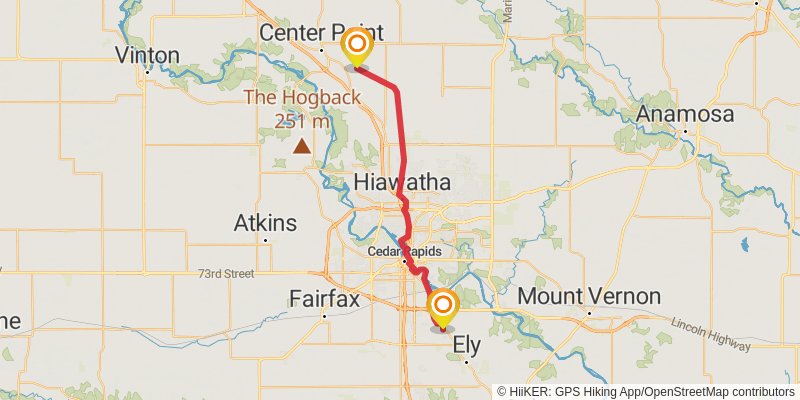 American Discovery Trail - North stage 26 Map