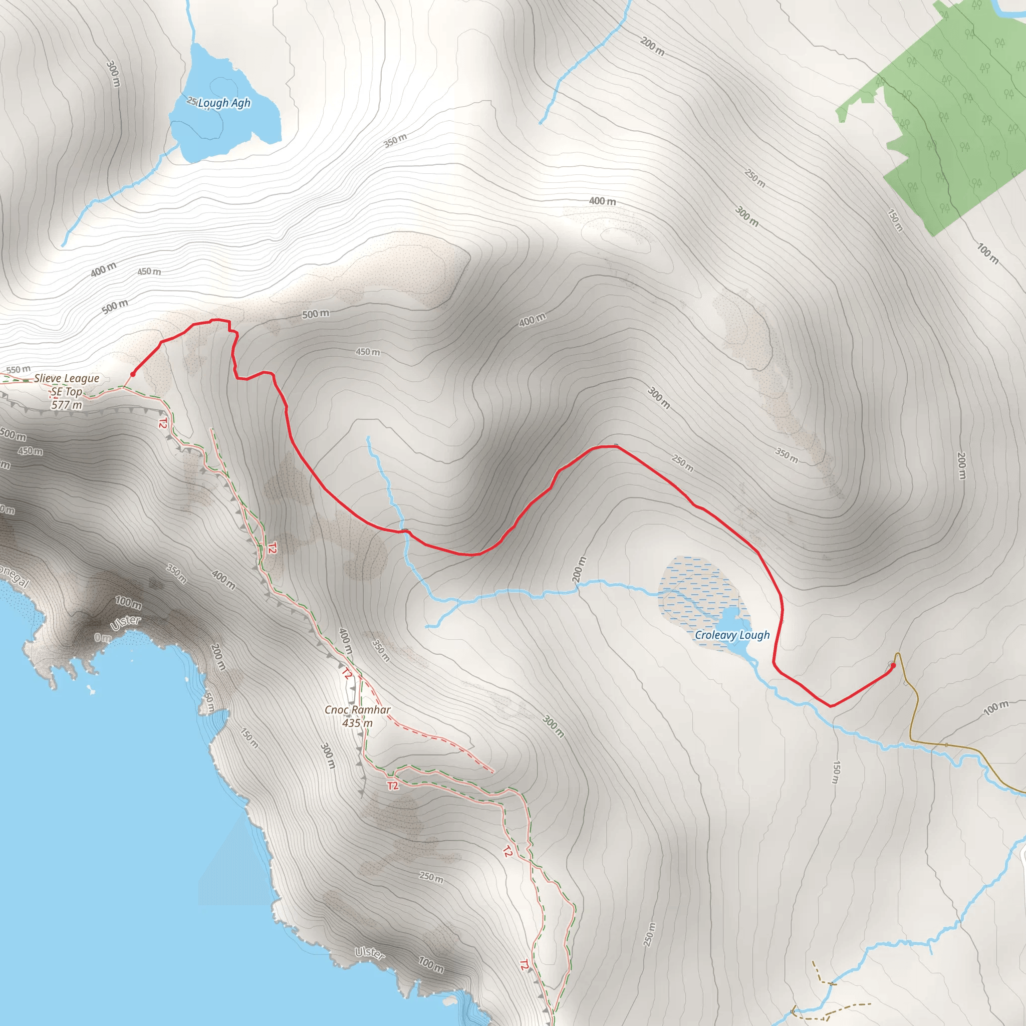 Sliabh Liag Pilgrim Path mobile static map