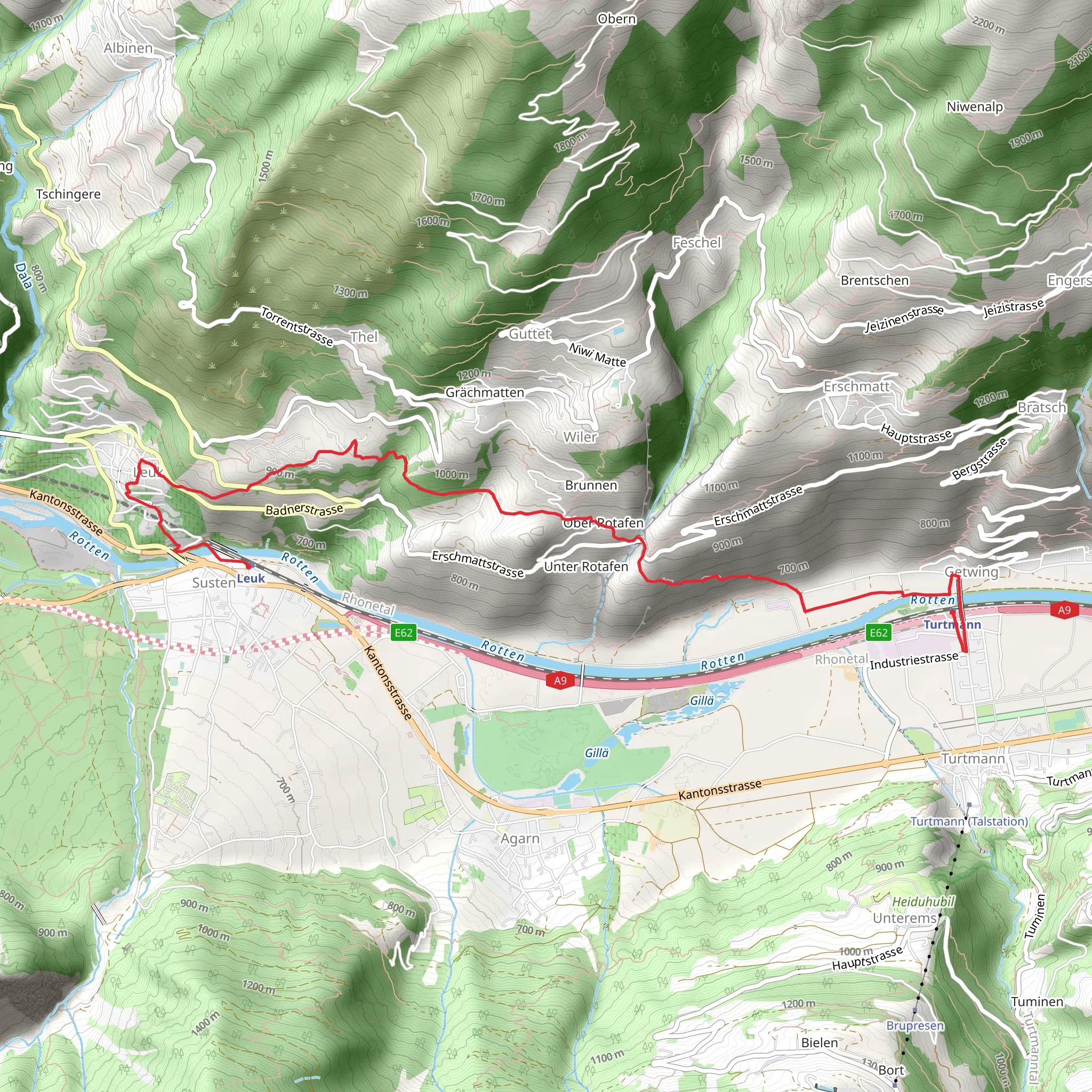 Susten Stock Trail mobile static map
