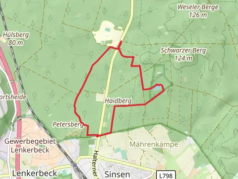 Brinksknapp and Haidberg via Schäferweg