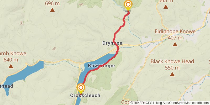 Stranraer to Middleton in Teesdale Walk stage 12 Map