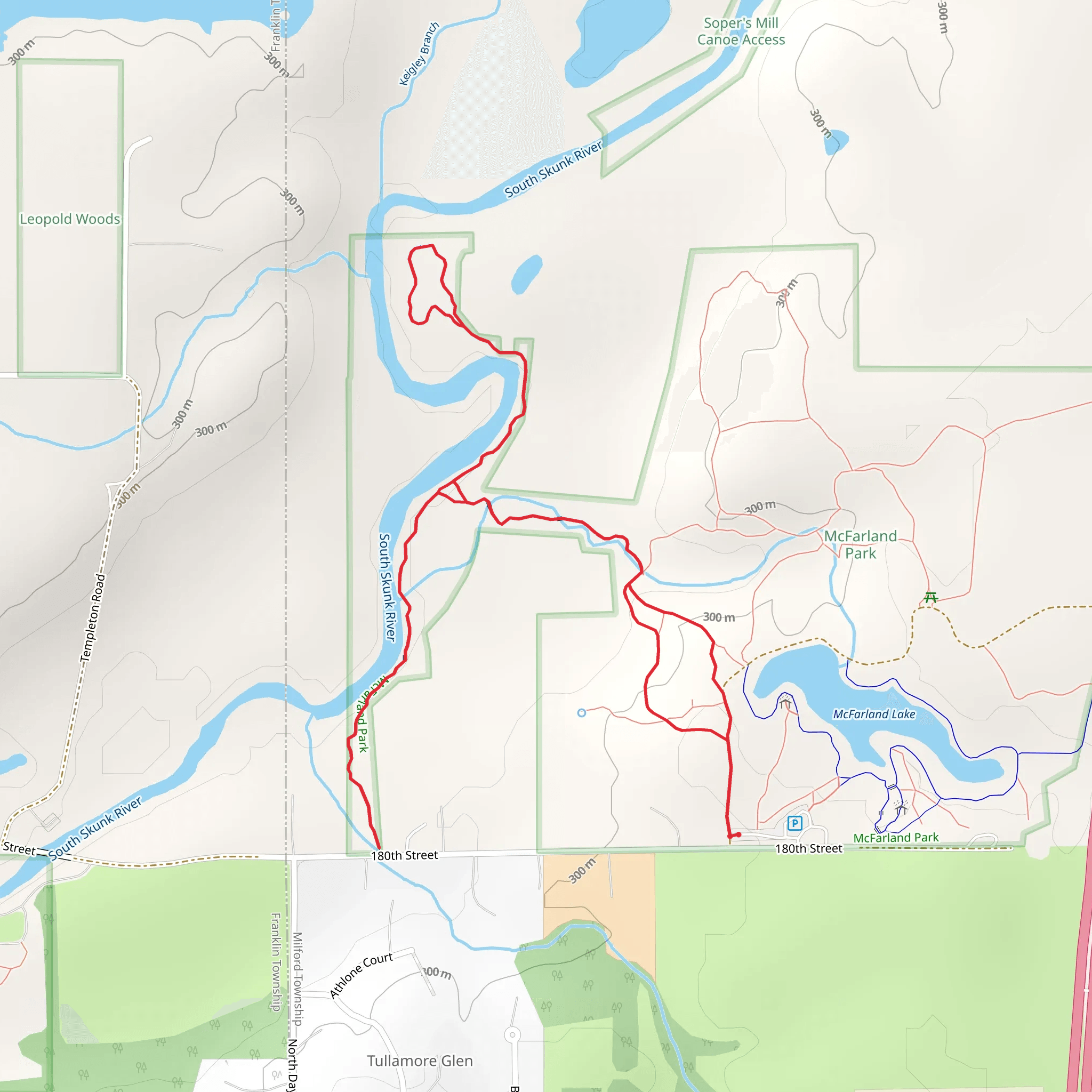 South Skunk River Loop mobile static map