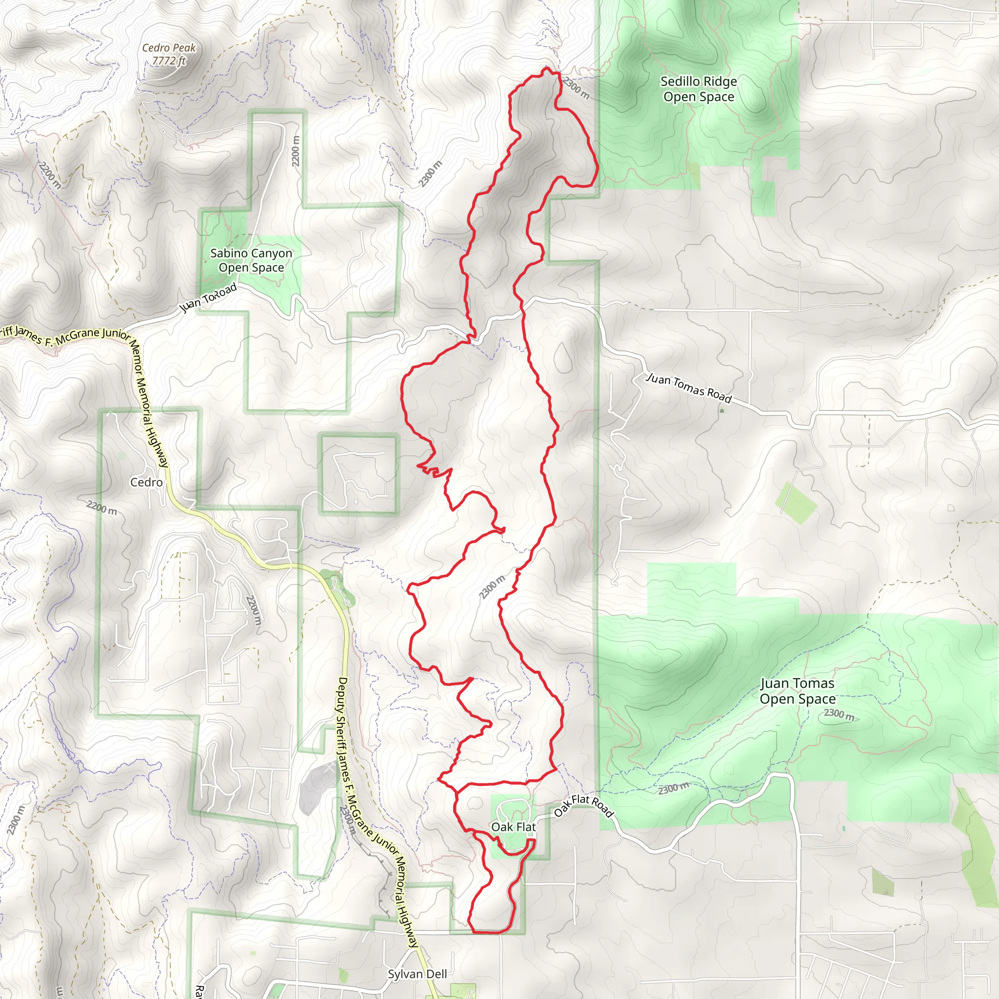 Mahogany and Gamble Oak Loop mobile static map