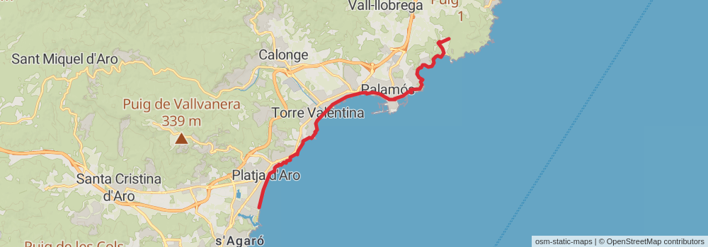 GR 92 Sendero del Mediterráneo Cataluña stage 9 Map