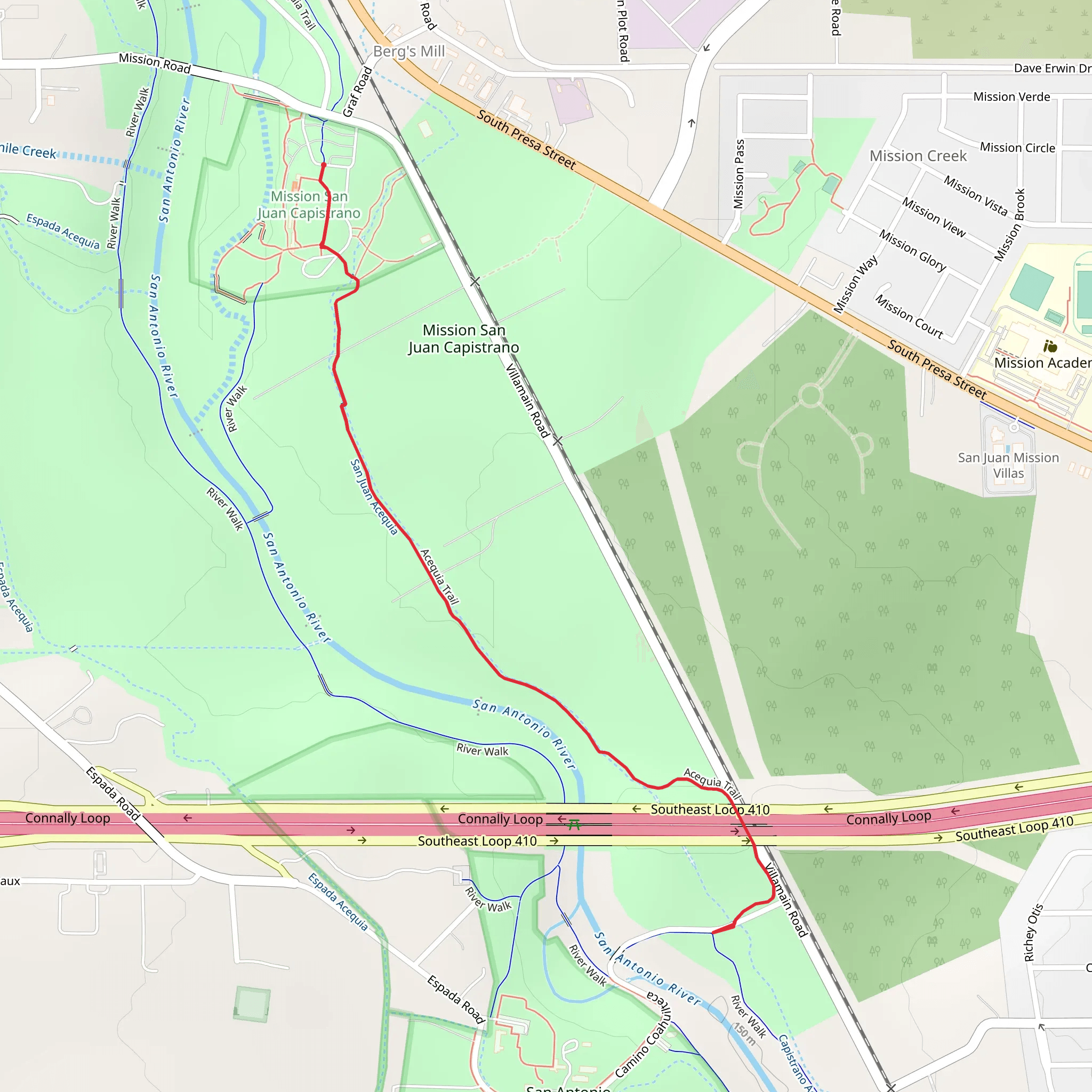 Acequia Trail mobile static map