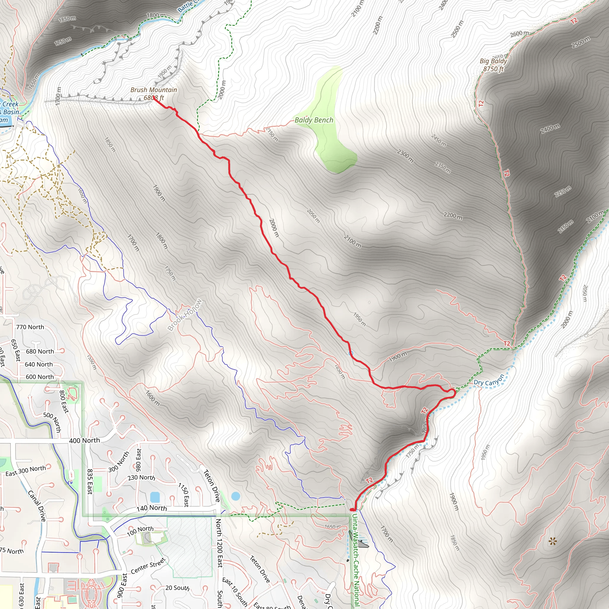 Brush Mountain via Curley Springs Trail mobile static map