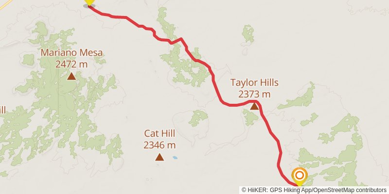Continental Divide Trail - New Mexico stage 38 Map
