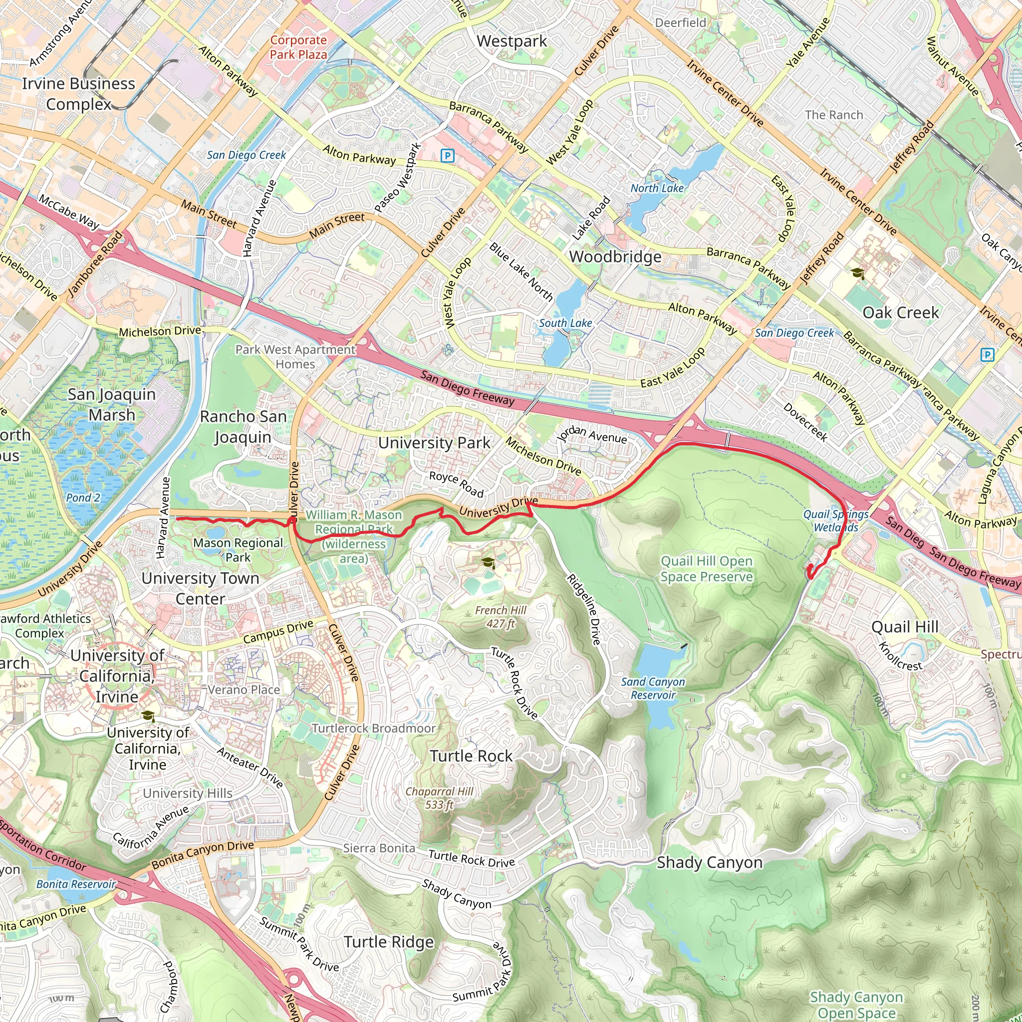 Juanita Moe and Sand Canyon Wash - University Trail mobile static map