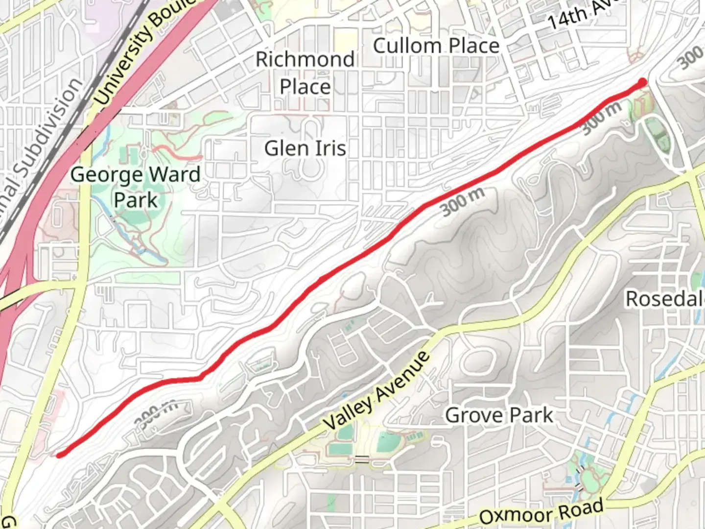 An image depicting the trail Vulcan Trail and its surrounding area.
