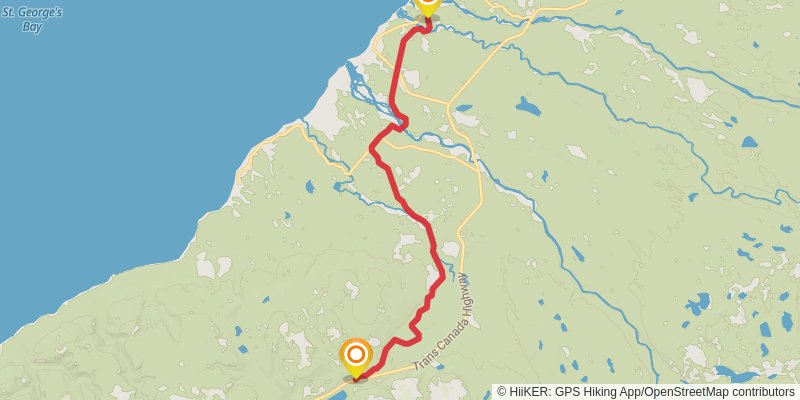 Newfoundland T'railway Trail stage 5 Map