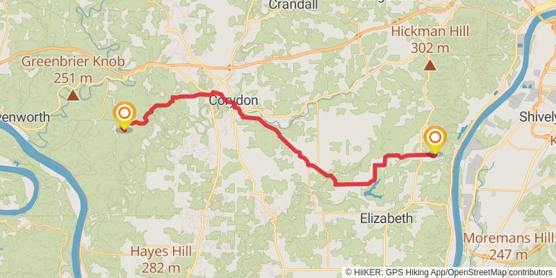 American Discovery Trail - South stage 8 Map