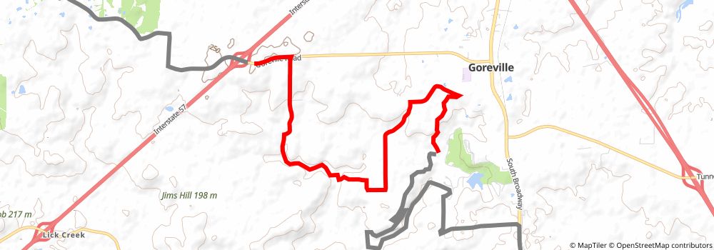 American Discovery Trail South Route stage 127 Map
