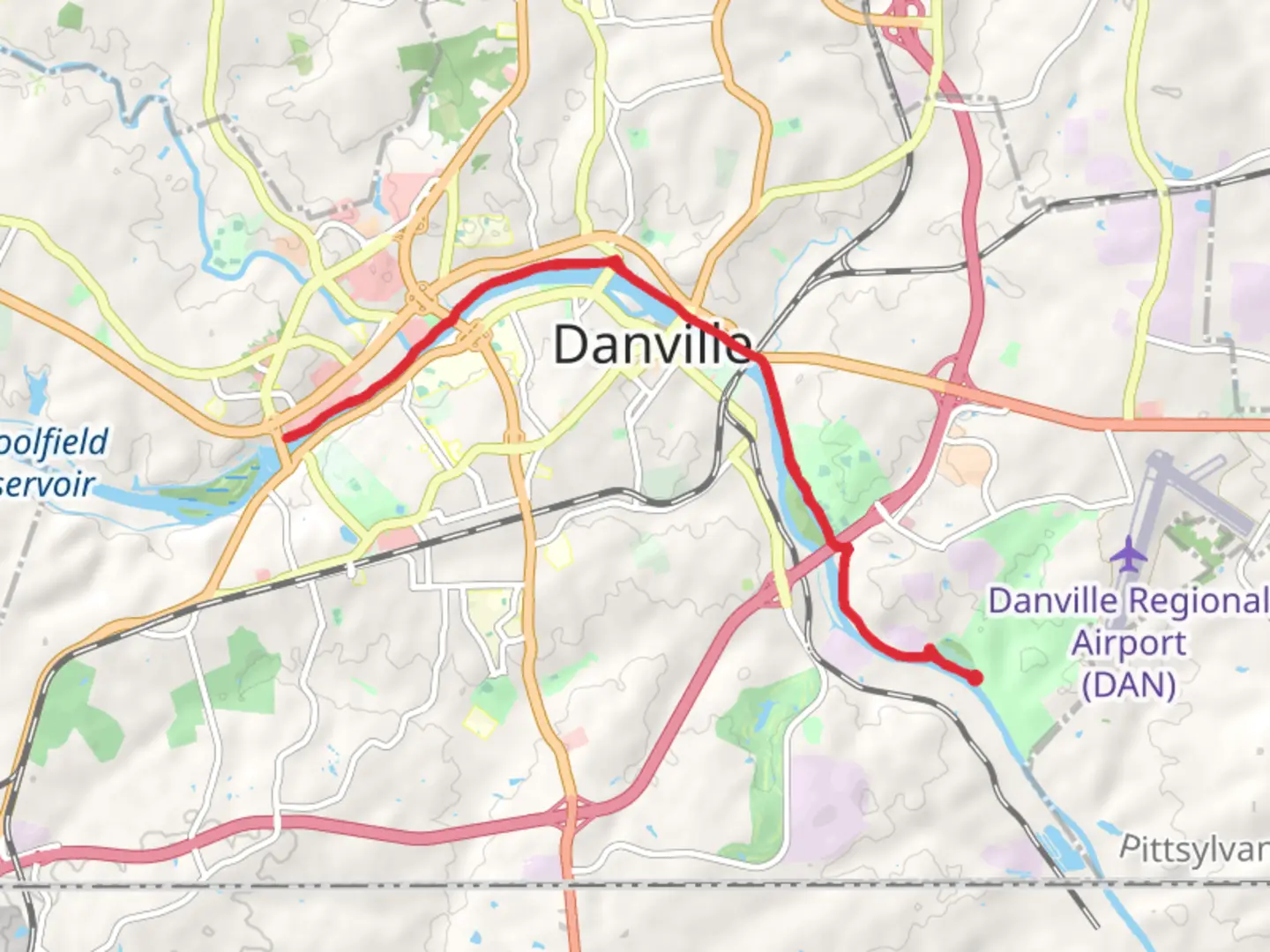 An image depicting the trail Riverwalk Trail - Anglers Park and its surrounding area.