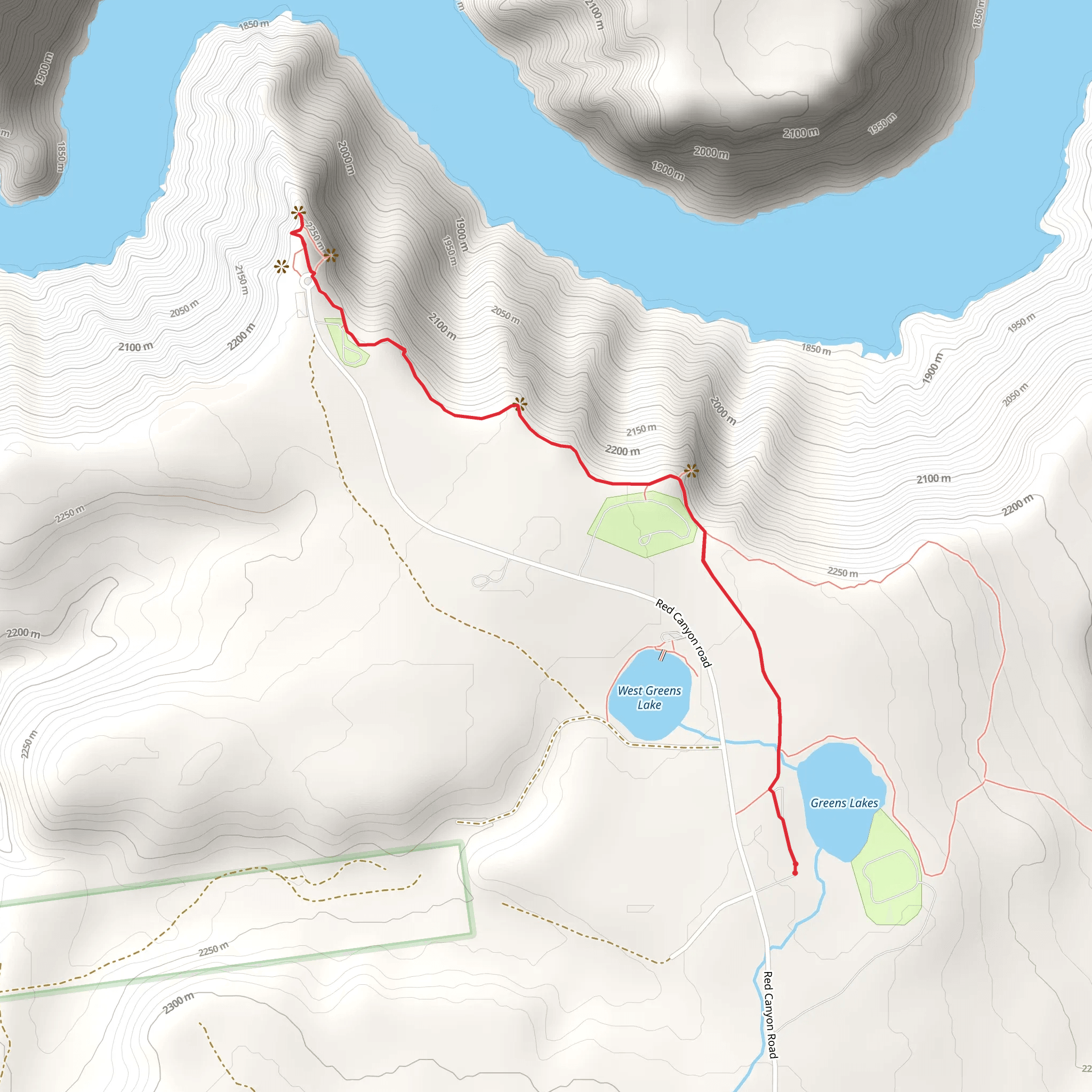 Canyon Rim Trail Out and Back mobile static map