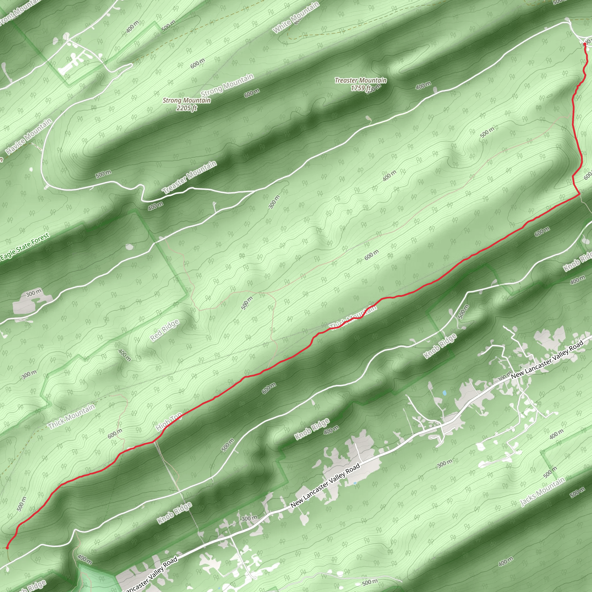 High Top Trail mobile static map