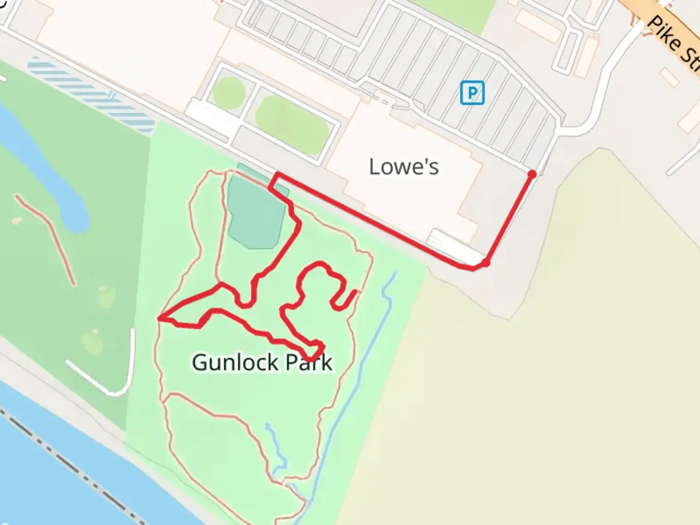 An image depicting the trail Gunlock Park Walk and its surrounding area.