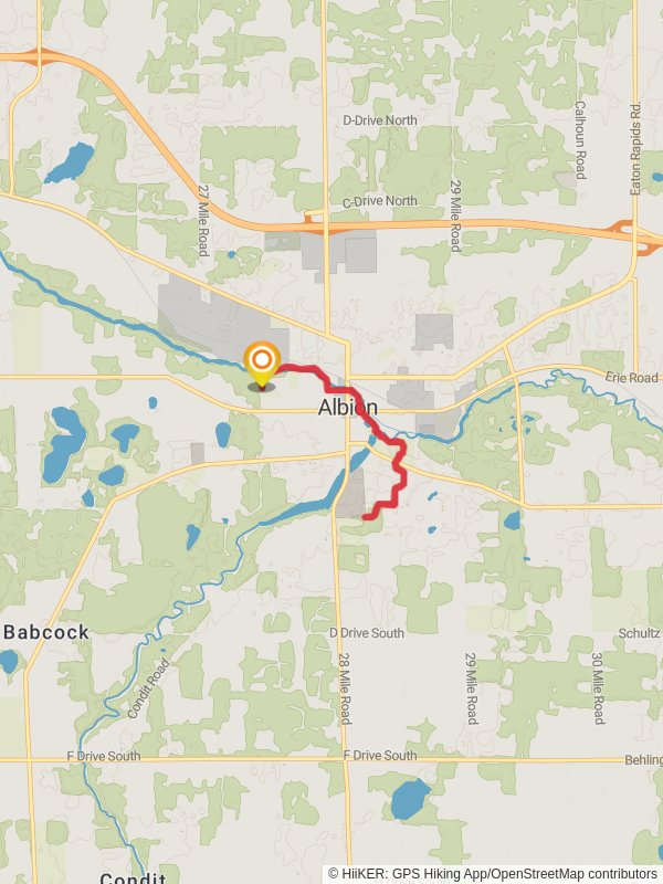 Washington Street Park and Victory Park via Albion River Trail