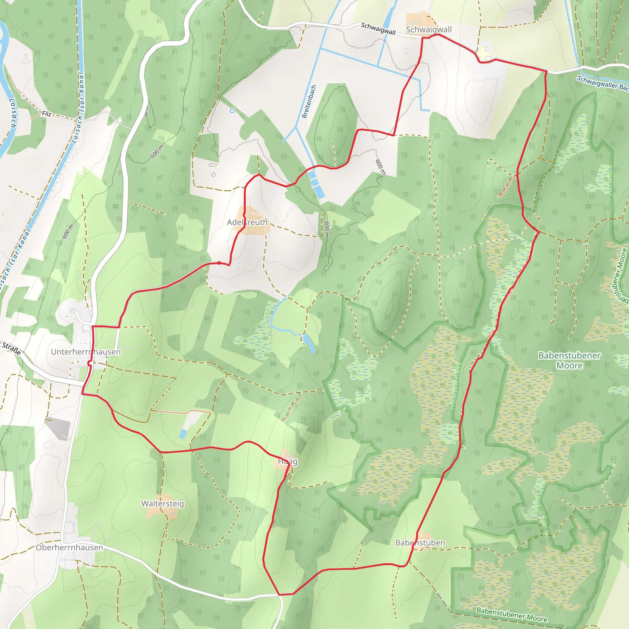 Adelsreuth Loop mobile static map