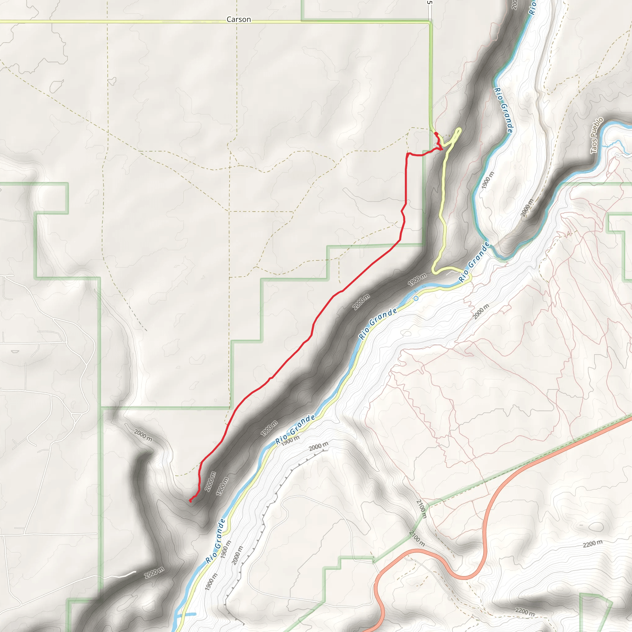 Petaca Point Trail mobile static map