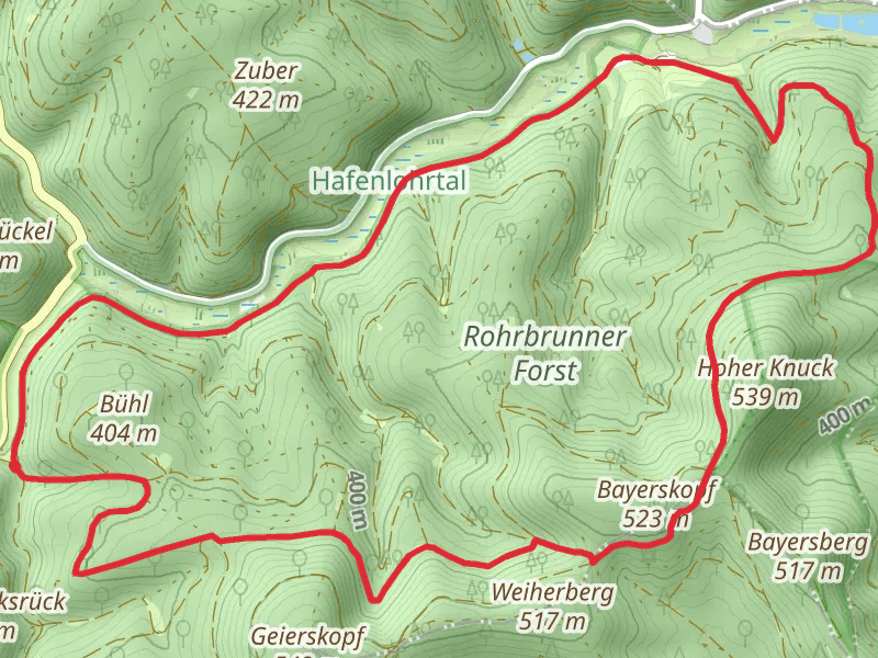 Rohrbrunner Forst Loop mobile static map