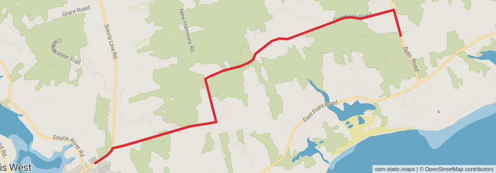 The Island Walk - Prince Edward Island stage 26 Map