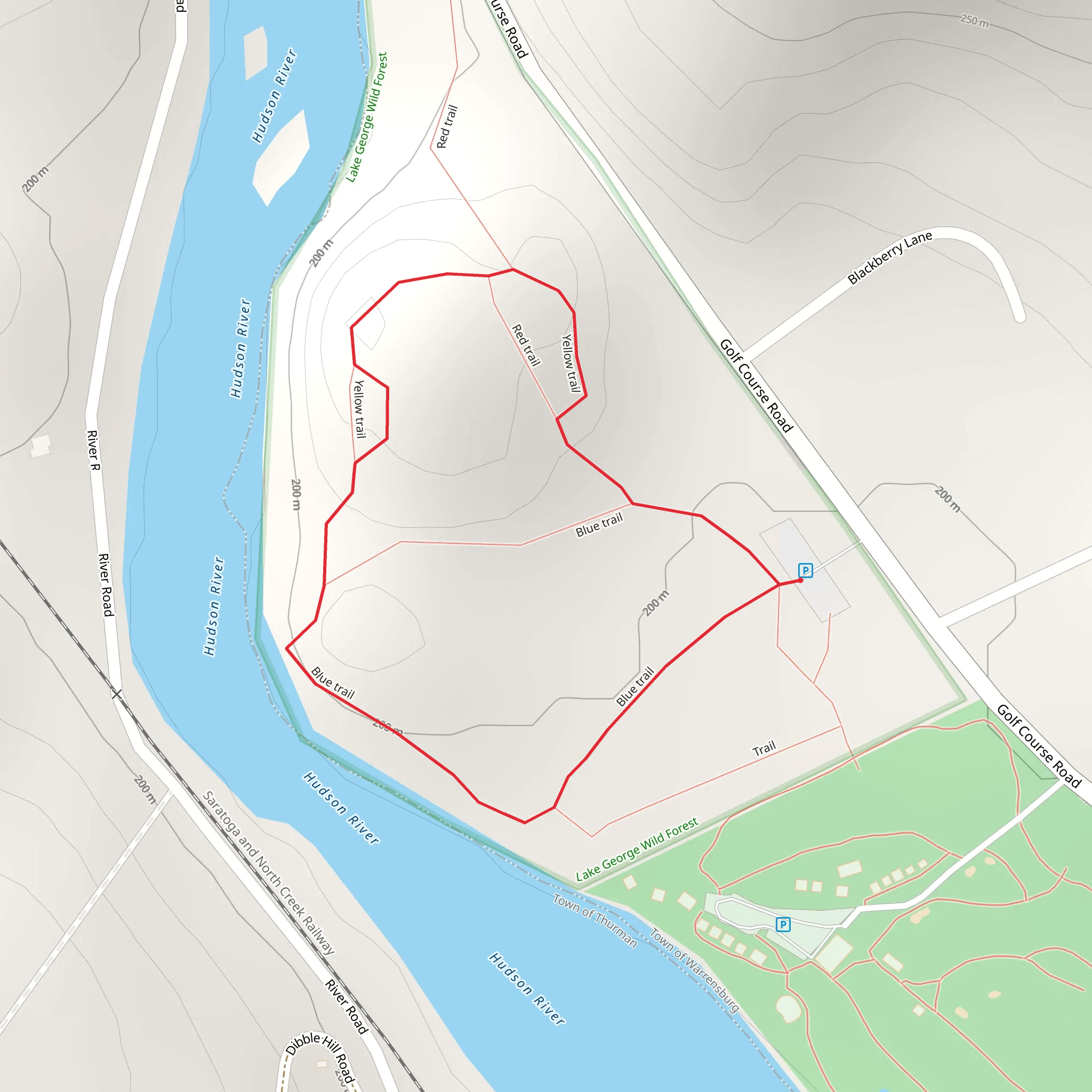 Hudson River Recreation Area Loop Trail mobile static map