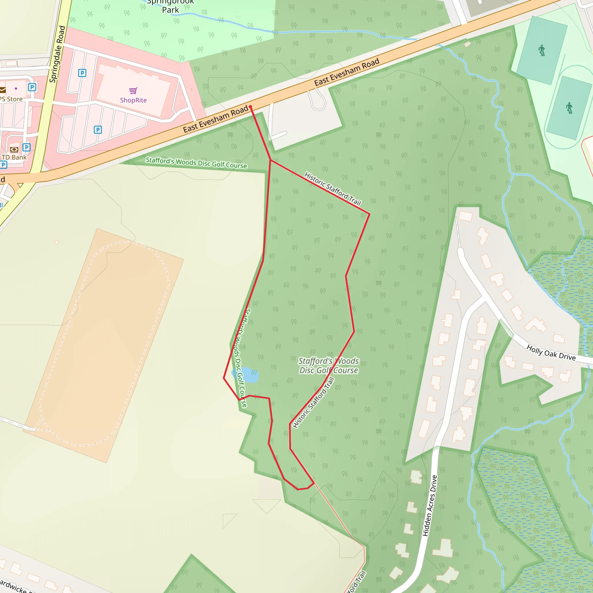 Historic Stafford Loop Trail mobile static map