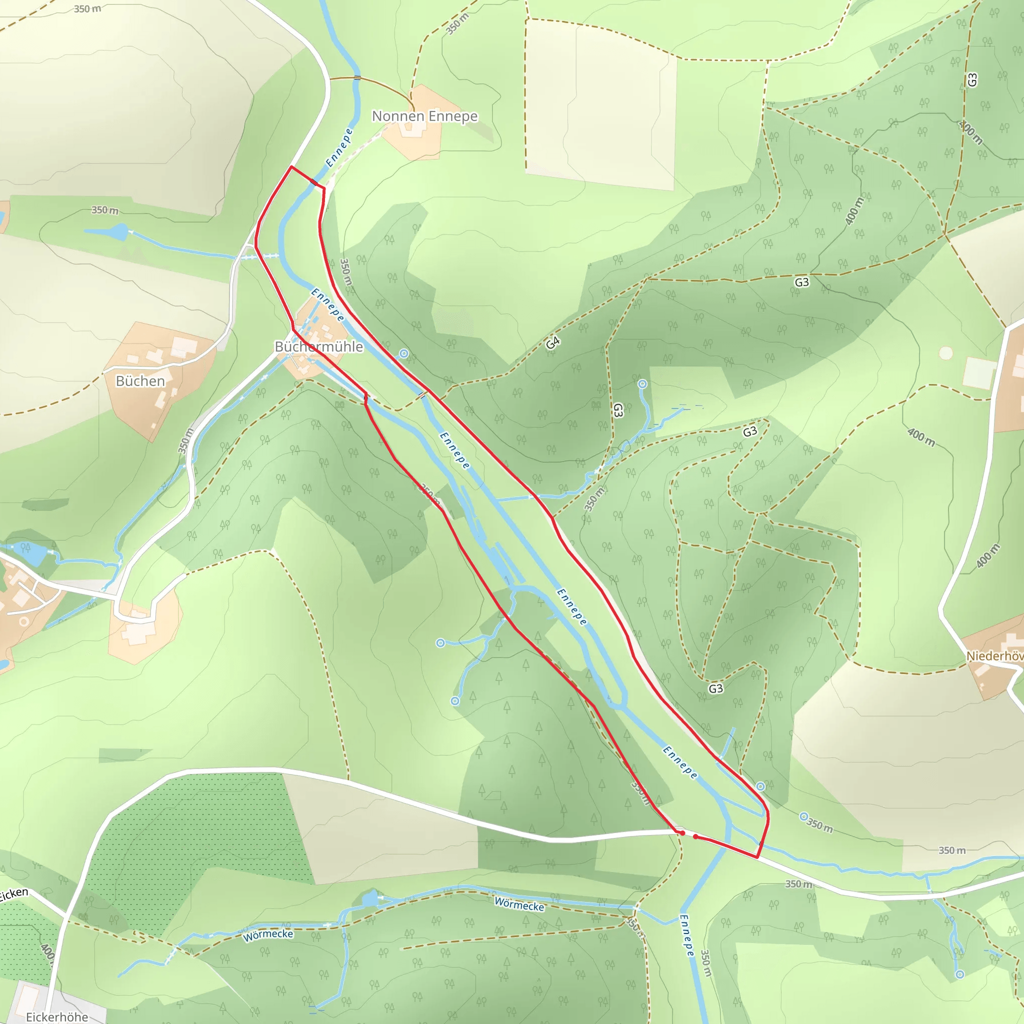 Buschermohle Loop mobile static map