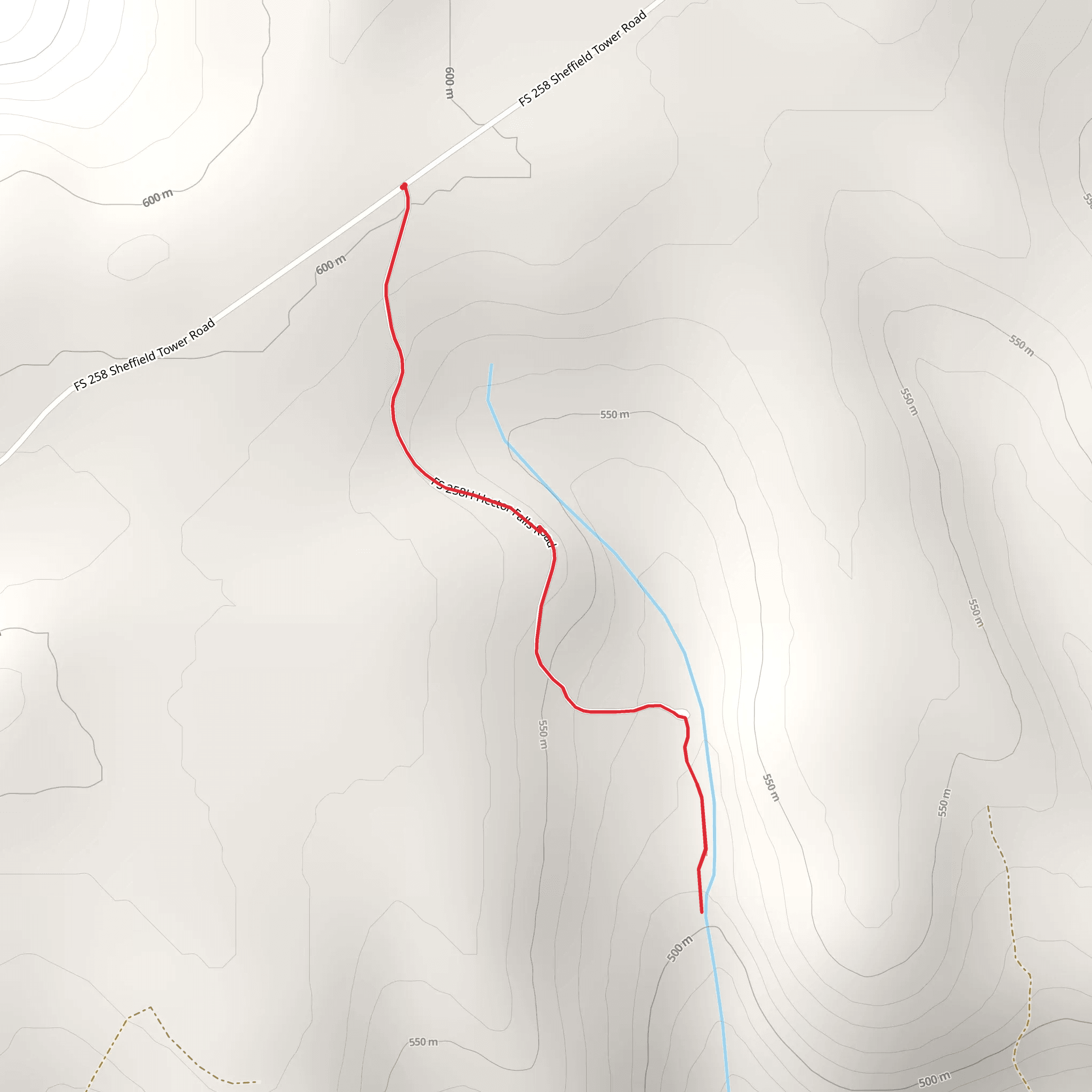 Hector Falls mobile static map