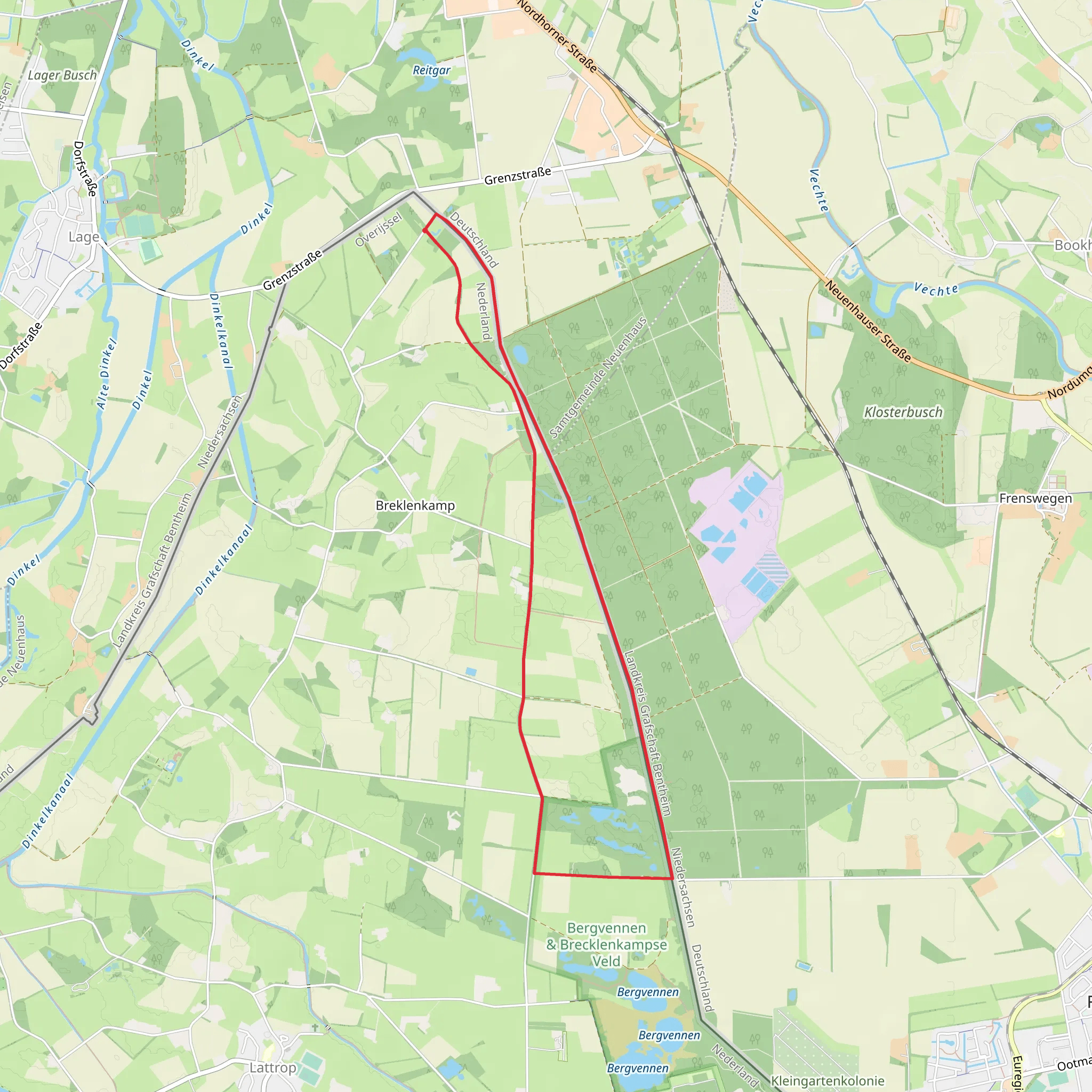 Grenzpfad and Kommiezendijk Loop mobile static map
